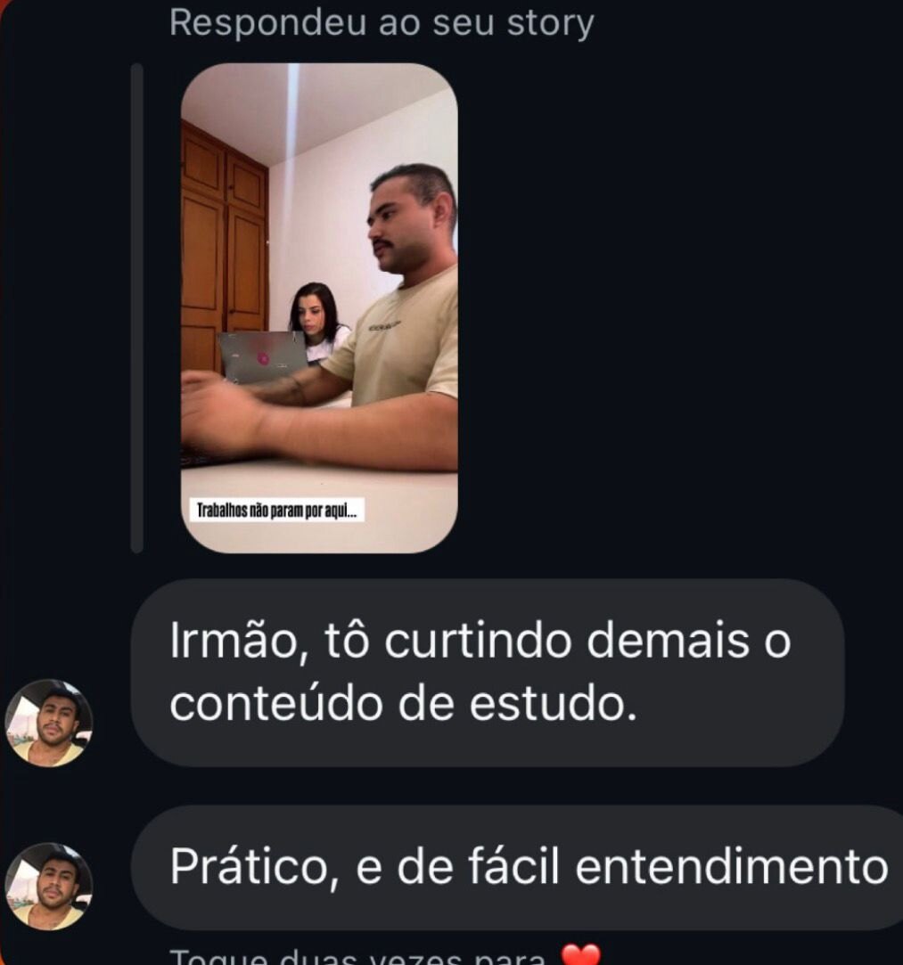 Feedback de aluno da Mentoria GMR